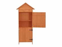 Garden Furniture - Armario de almacenamiento para jardín marrón 42,5x64x190 cm