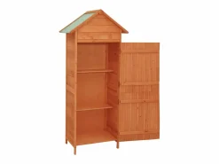 Garden Furniture - Armario de almacenamiento para jardín marrón 42,5x64x190 cm