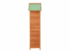 Garden Furniture - Armario de almacenamiento para jardín marrón 42,5x64x190 cm