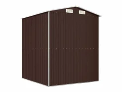 Online - Cobertizo jardín acero galvanizado marrón oscuro 192x191x223 cm Caseta De Jardín