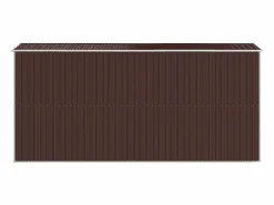 Discount Garden Furniture - Cobertizo jardín acero galvanizado marrón oscuro 192x440x223 cm Marru00f3n