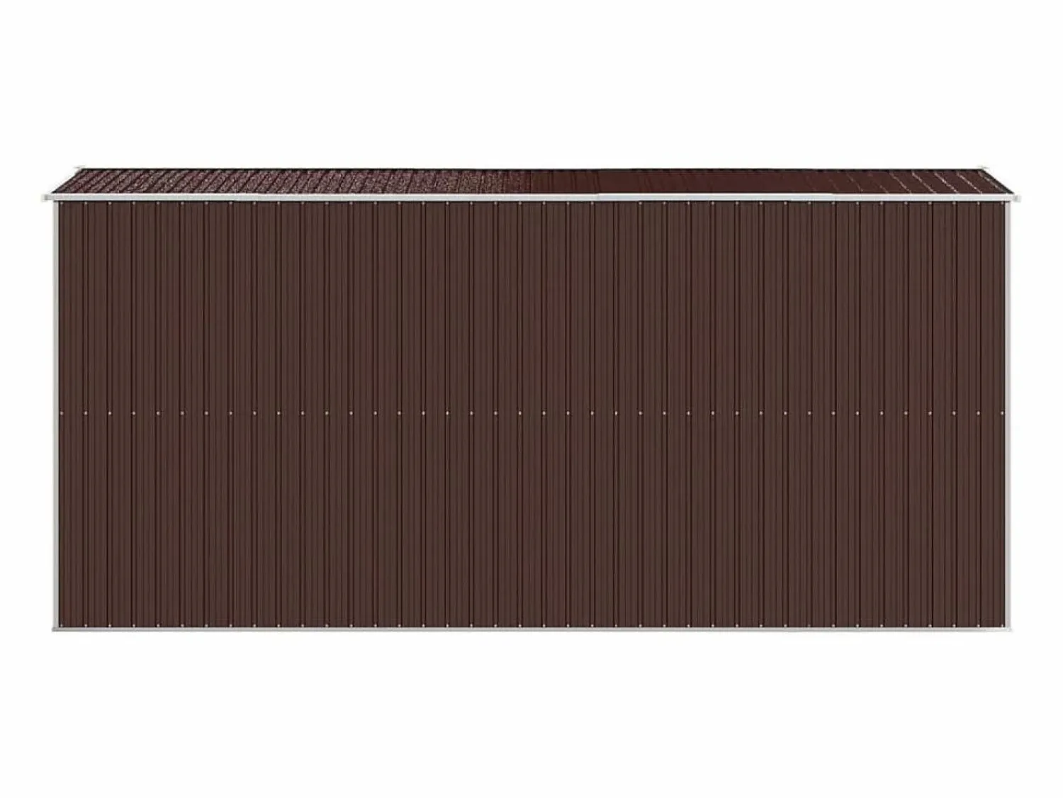 Discount Garden Furniture - Cobertizo jardín acero galvanizado marrón oscuro 192x440x223 cm Marru00f3n