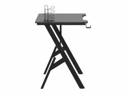 Hot Garden Furniture - Escritorio gaming con patas en forma de Y 90x60x75 cm Negro
