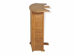 Clearance - Mesa de bar plegable de madera teca maciza 155x53x105 cm Mesa Alta