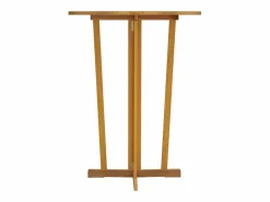 Garden Furniture - Mesa de bar plegable madera maciza de teca 90x65x105 cm