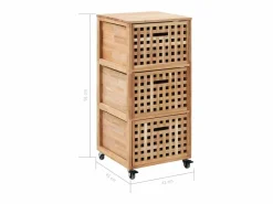 Hot Garden Furniture - Mueble de baño madera maciza de nogal 41x41x91 cm Marru00f3n