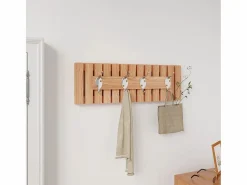 Clearance - Perchero de pared madera maciza de nogal 42x8,5x14 cm Perchero