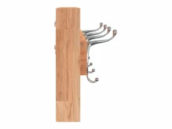 Clearance - Perchero de pared madera maciza de nogal 42x8,5x14 cm Perchero