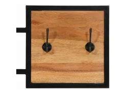 Clearance Garden Furniture - Perchero de pared madera maciza de acacia y erro 90x1x35 cm Marru00f3n