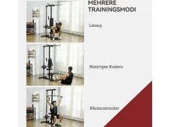 Gimnasio multifuncional para casa, de acero y polipiel, color , regulable con asiento y pedal antideslizante (140x108x197cm)