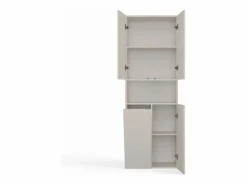 Outlet GLAZE - Mueble de cuarto de baño con cesta - Estilo moderno - 174x60x30 cm - Columna de cuarto de baño Columna De Baño