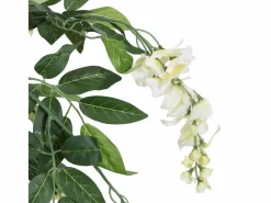 Discount Glicina artificial 840 hojas 150 cm y blanco Verde