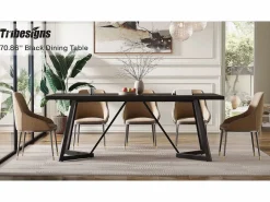 Clearance Gran escritorio rectangular para portátiles con estructura de metal - 180 cm - para el despacho en casa - Mesa De Ordenador