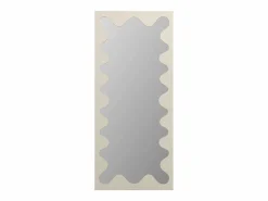 Outlet Gran espejo rectangular con estructura ondulada de metal - L. 70 x Alt. .160 cm - - GANSU Espejo De Pared|Espejo