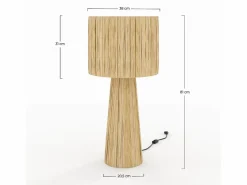 Outlet Gran lámpara de hoja de palma - Soléa Lámpara De Mesa