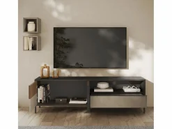 Hot Gran mueble TV 2 puertas, 1 cajón y 1 nicho L206 cm - EVEREST Mueble Tv