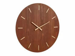 New Gran reloj de pared chapado en madera de fresno ARTURO - D. 70 cm - Marrón Reloj De Pared