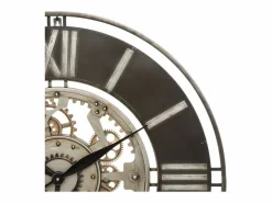Discount Atmosphera Gran Reloj de Pared de Metal Dorado D 70 cm Soul - Silencioso y de Moda Negro