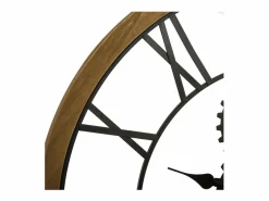 Atmosphera Gran Reloj de Pared Industrial de Madera y Metal D 70 cm