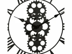 Atmosphera Gran Reloj de Pared Industrial de Madera y Metal D 70 cm