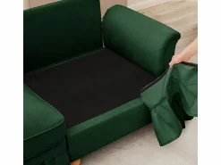 Online Gran Sofá 2 Plazas Chenille - Con Funda Extraíble y 2 Cojines - 194x83.5x93cm - Todos Los Sofás|Sofá De Terciopelo