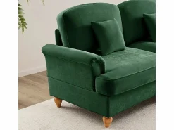 Online Gran Sofá 2 Plazas Chenille - Con Funda Extraíble y 2 Cojines - 194x83.5x93cm - Todos Los Sofás|Sofá De Terciopelo