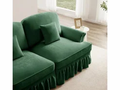 Online Gran Sofá 2 Plazas Chenille - Con Funda Extraíble y 2 Cojines - 194x83.5x93cm - Todos Los Sofás|Sofá De Terciopelo