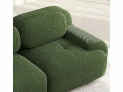 Hot DripeX Gran sofá angular modular 388cm - de Pana - con 4 cojines y 2 otomanas - ergonómico - Verde