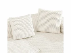 Online Gran sofá angular recto modular, de pana, con 4 cojines, sin montaje requerido, 261x146x65cm, Sofá Modular|Sofás Club