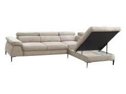Vente-unique Gran sofá cama rinconera derecha de terciopelo SEPINA de Pascal Morabito