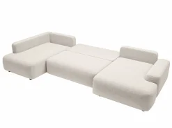 Best Gran sofá cama rinconera izquierda panorámico en tela texturizada DAVISO Sofá Xxl