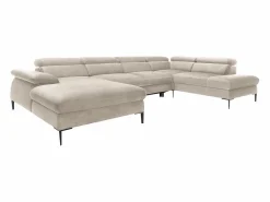 Vente-unique Gran sofá cama rinconera panorámico izquierdo de terciopelo SEPINA de Pascal Morabito