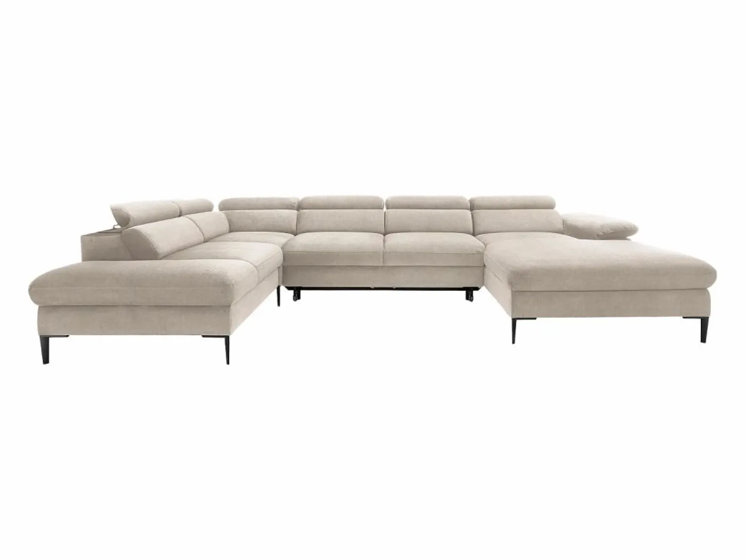 Discount Gran sofá cama rinconera panorámico de terciopelo SEPINA de Pascal Morabito Sofá Xxl