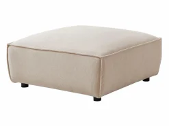 Online Vente-unique Gran sofá rinconera derecha y otomano de pana en BORORE Beige