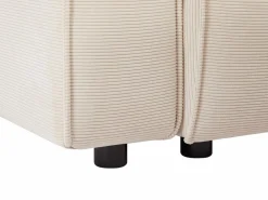 Online Vente-unique Gran sofá rinconera derecha y otomano de pana en BORORE Beige