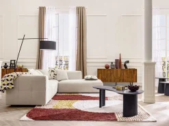 Maison Céphy Gran sofá rinconera derecha de pana NAEMIA de