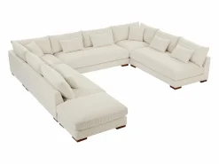 Online Gran sofá rinconera panorámico + puf de pana SPERONE de Pascal Morabito Sofá Modular|Sofá Xxl