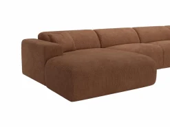 Discount Maison Céphy Gran sofá rinconera panorámico de pana POGNI de Terracota