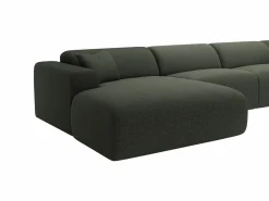 Outlet Gran sofá rinconera panorámico de tela POGNI de Sofás Y Sillones|Sofá Vintage
