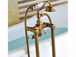 Grifo bañera de pie retro FLORINA envejecido Grifo
