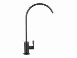 Outlet Grifo de Agua Potable SucceBuy sin Plomo en Acero Inoxidable, Grifo de Ósmosis Inversa con Válvula en Latón Macizo, Filtrado de Arco Alto, Giratorio 360° Negro