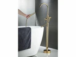 Best Grifo De Bañera De Suelo Lungo Gold Grifo