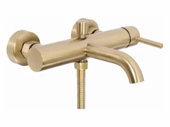 Online Rea Grifo De Bañera Lungo Brush Gold Dorado