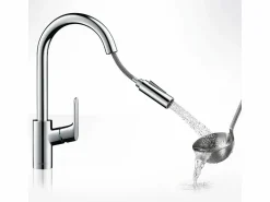 Best HANSGROHE Grifo de cocina con Focus M41 240 chorro cromado de 2 chorros Gris claro