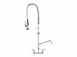 New Grifo de Cocina, SucceBuy Grifo de Fregadero de Cocina de Montaje en Pared con Rociador de Prelavado, 120 cm de Altura Plateado