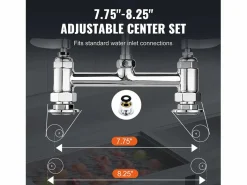 Grifo de Cocina, SucceBuy Grifo de Fregadero de Cocina Comercial con Rociador de Prelavado, 66 cm de Altura Grifo De Cocina