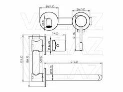 Grifo de lavabo empotrado ASTANA cromado Grifo