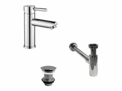 Grifo de pico bajo TAP + válvula LIV + sifón SIMON