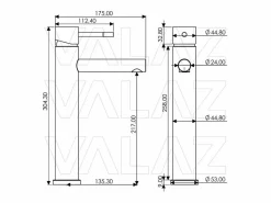 New Grifo lavabo alto monomando ASTANA mate Grifo