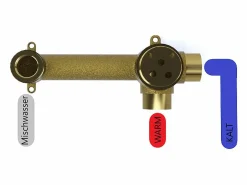 Outlet Valaz Grifo lavabo empotrado monomando PRAGA cepillado Dorado